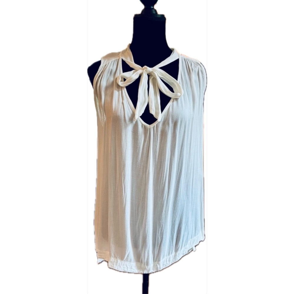 Free People White Sleeveless Blouse